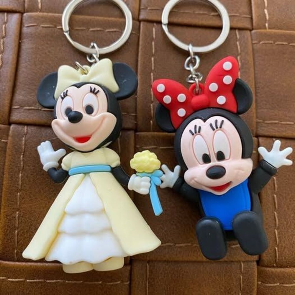 Cute Mouse Cartoon Keychain Set Kawaii Doll Keyring Bag Charm Kids Holidays Gift